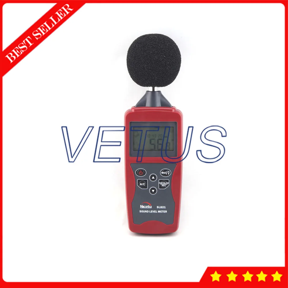SL821 LCD Portable Digital Sound Level Meter Sound Pressure Level With