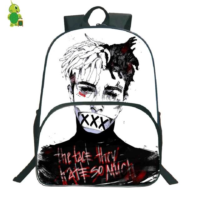 Por Rer Xtentacion Backpack School Bags For Agers Por Rer Xtentacion Backpack School Bags For Agers Students Large Capacity Book Women Men Daily