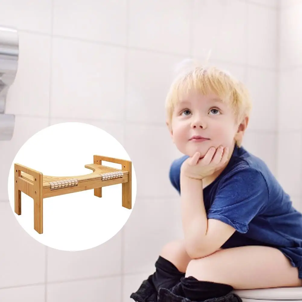 Toilet Artifact Adjustable Bamboo Squatting Toilet Stool Portable Bathroom Squatting Urinal