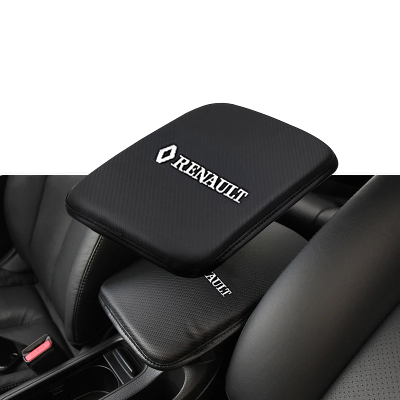 

1Pcs Car Armrests Pad Covers Logo For Renault megane 2 3 duster logan Euro clio captur Fluence Kangoo Car Styling accessories