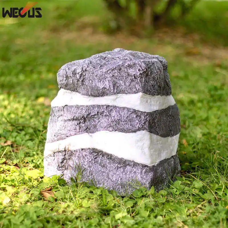(WECUS) Outdoor imitation stone lawn lamp, park imitation natural resin lamp, villa/garden light