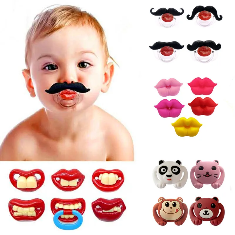 Baby silicone pacifier funny tooth baby rabbit beard A 12 | Мать и ребенок