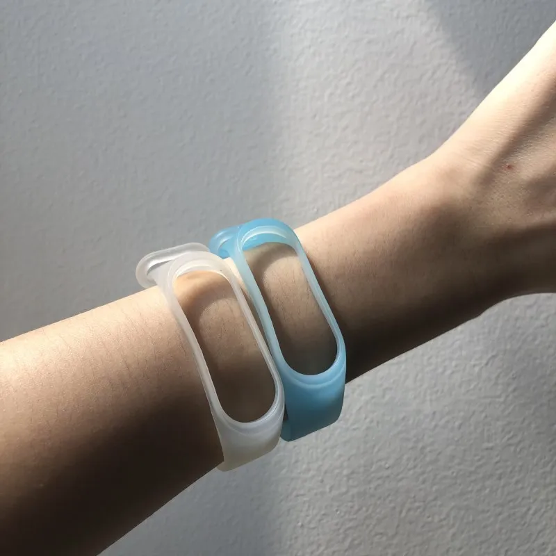 Ремешок силиконовый для Xiaomi Mi Band 3 прозрачный спортивный браслет сменный Браслет