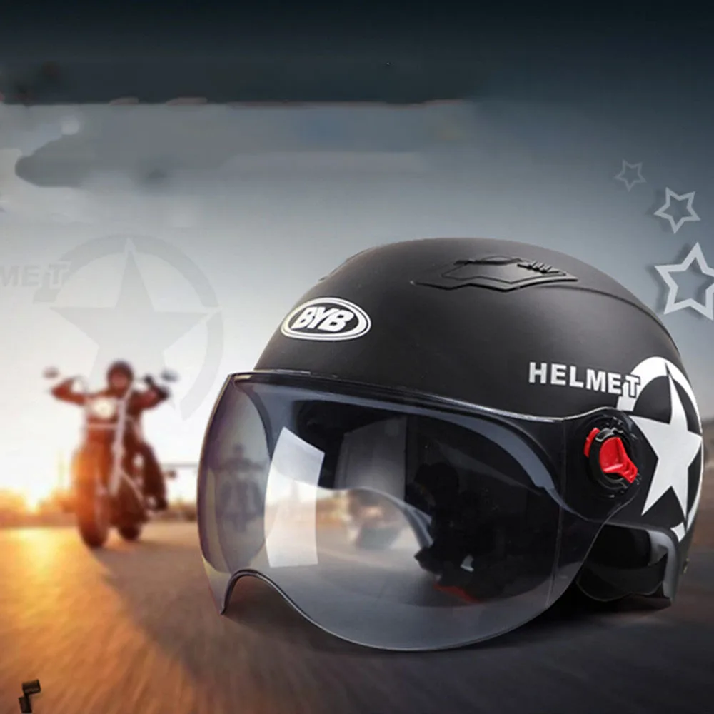 

Motorcycle Helmet Scooter Bike Open Face Half Baseball Cap Anti-UV Safety Hard Hat Motocross Helmet Multiple Color Protect