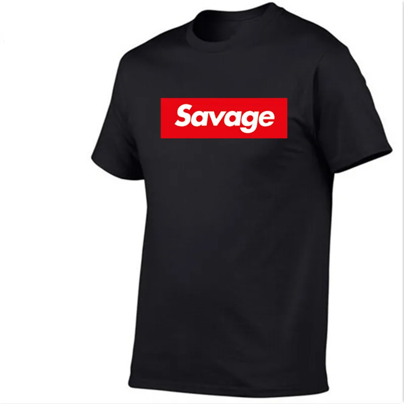 2018 Новые мужские и женские футболки Мода 2017 Лето с коротким рукавом Футболка savage