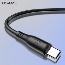 USAMS USB tipo C Cable para Samsung de carga rápida USB tipo C-Cables de teléfono móvil para Xiaomi Huawei ronda de Cable de datos