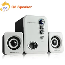 Лучшая аудиосистема Q8 HiFi динамик s Настольный мультимедийный мини компьютерный динамик 2,1 сабвуфер USB мощность