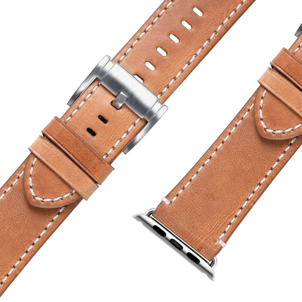 CHIMAERA наручных часов Apple Watch, версии кожаный ремешок для часов на замену для наручных часов iWatch серии 1/2/3/4 Для мужчин Для женщин для 38 мм 42 мм 40 мм 44 мм