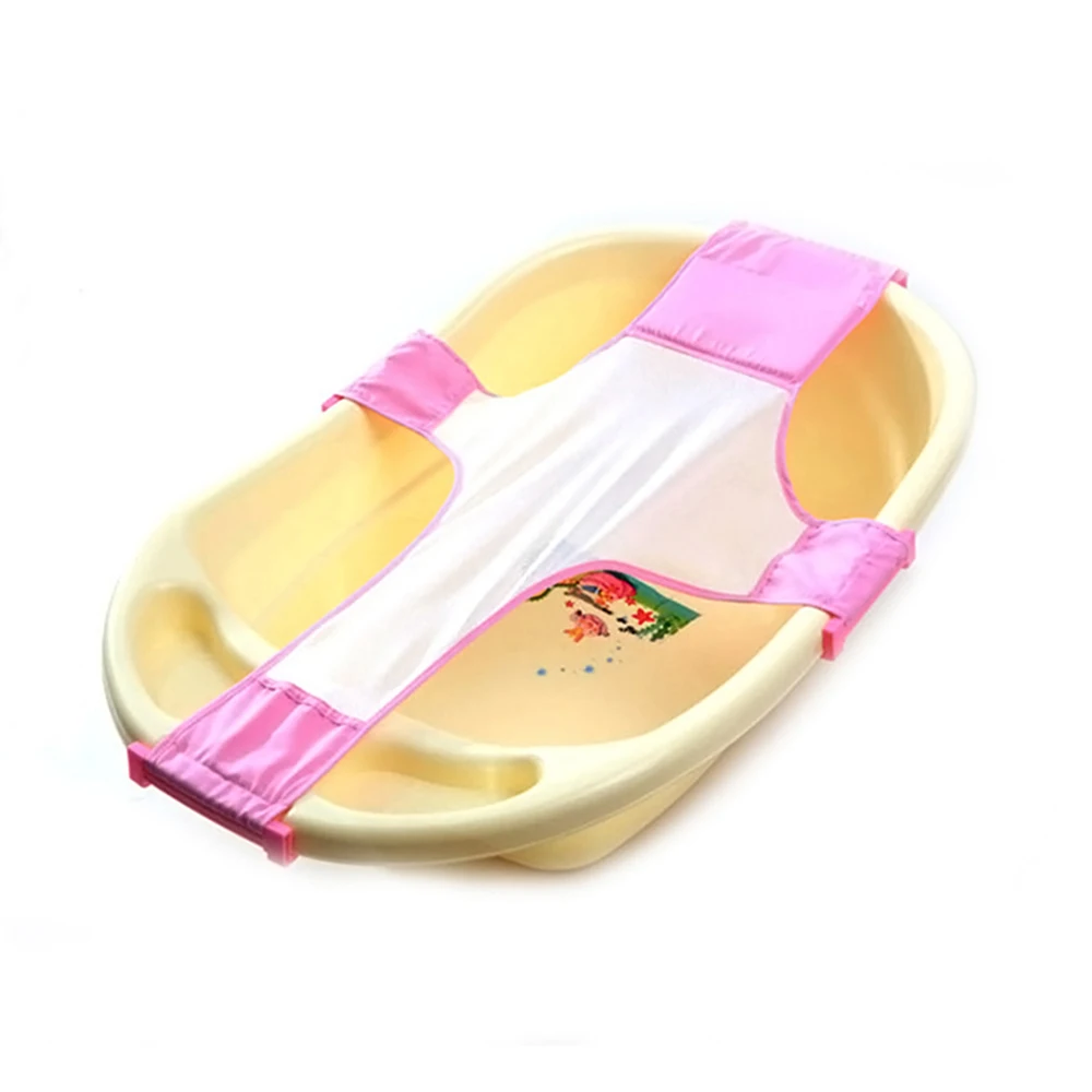 Детская ванночка сетка безопасности Поддержка ребенок душ уход для новорожденных Регулируемый страховочной сеткой колыбели слинг из сетчатой ткани для маленькой девочки, детская ванночка s