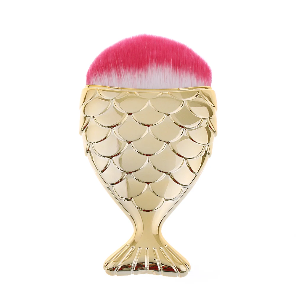 

1 Piece New Fashion Women Professional Fish Scale Makeup Fishtail Foundation Powder Blush Beauty Cosmetic Brush
