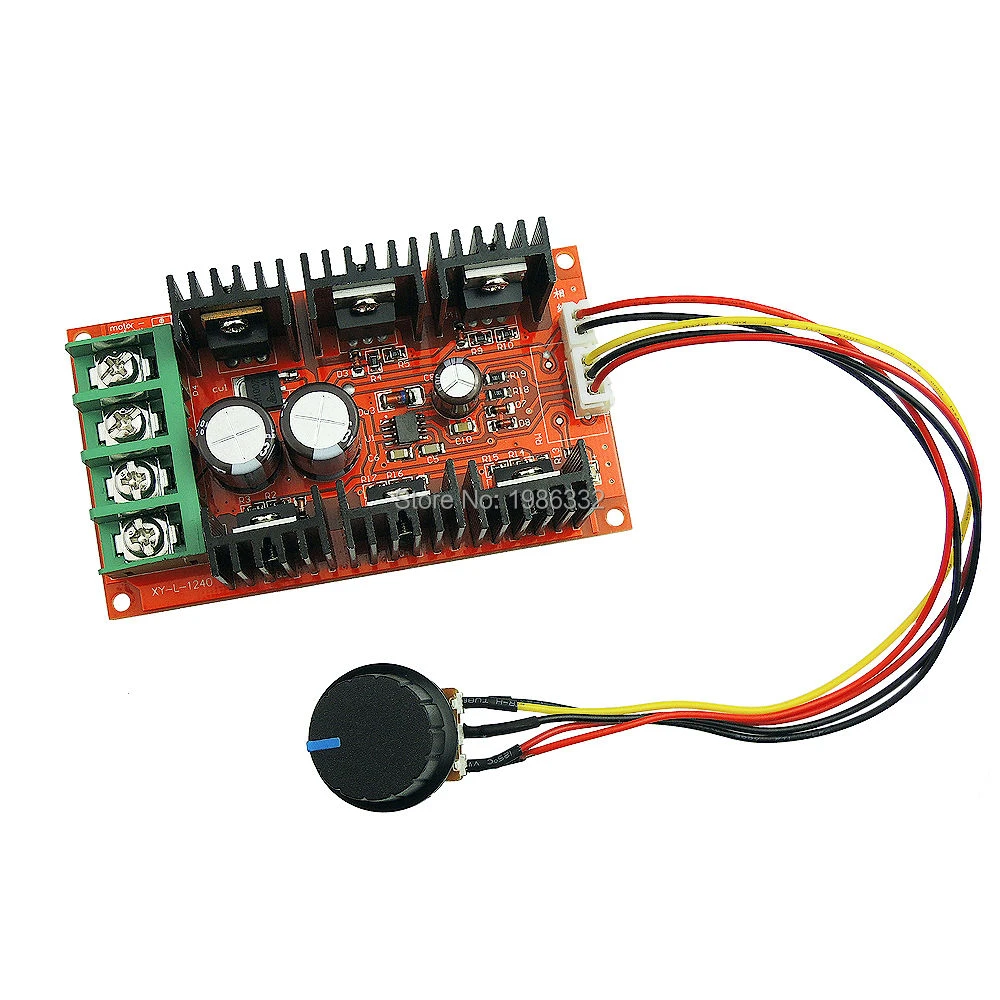 Max DC 9-50V 2000W 40A 12V 24V 48V Motor Speed Control PWM HHO DC RC controlador