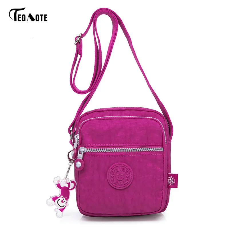 TEGAOTE, женские сумки-мессенджеры, модные мини-сумки с обезьяной, женские сумки через плечо, сумки, сумки для мобильного телефона - Цвет: Burgundy