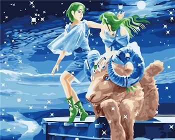 

Frameless Pictures Painting By Numbers DIY Digital Oil Painting On Canvas Home Decor Wall Art Abstract Oil Painting Aries