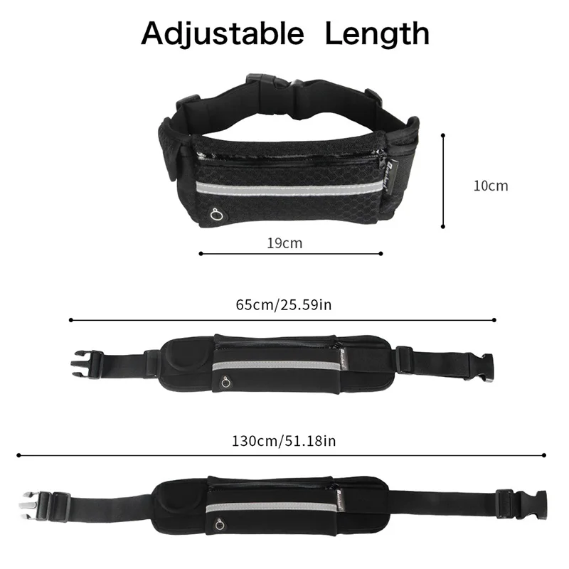 Waterproof Running Waist Bag Canvas Sports Jogging Portable Outdoor Phone Holder Belt Bag Women Men Fitness Sport Accessories