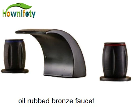

Oil Rubbed Bronze Dual Handles Basin Faucet Vessel Sink Tap Mixer Faucet