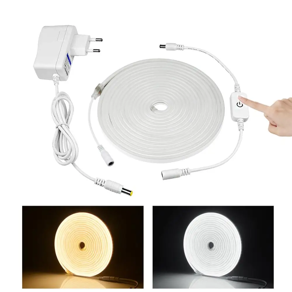 

neon led 1m - 5m Ambilight led strip light 12V With Touch dimming controller 2A Power Supply Wall neon lamp decoration Christmas