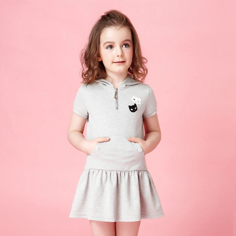 

2017 Girls Dress Sports Active Style Fashion Ruffle Dress Kids Fashion Sisters Clothes Summr Things for Age2345678 Years Old