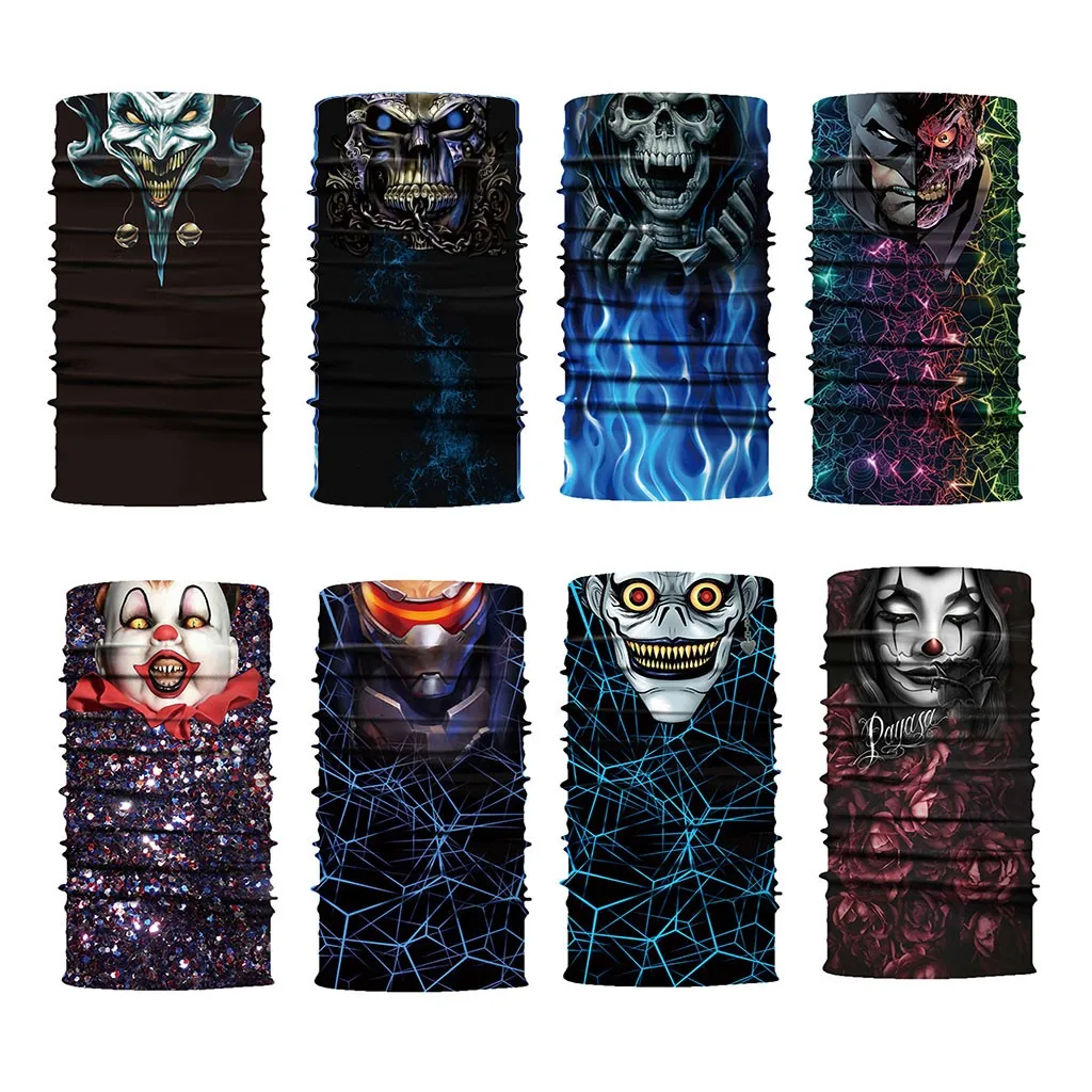 

Seamless Variety Magic Turban Cycling Motorcycle Neck Tube Ski Scarf Mask Balaclava Halloween Party Safety and Survival A2.28