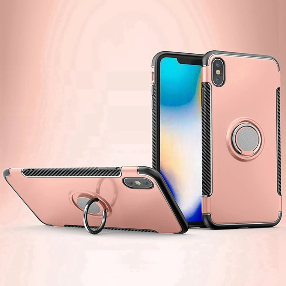 Magnetic Car Holder Phone Case for iPhone 8 plus Cover Finger Ring Stand Coque for iPhone XR XS Max X 6 7 plus Full Protect Case (16)