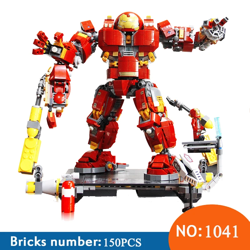

NE SY1041 1530pcs Bricks Superheroes Iron Man The Hulkbuster Ultron Edition Anti-Hulk Model Building Blocks Compatible 76105