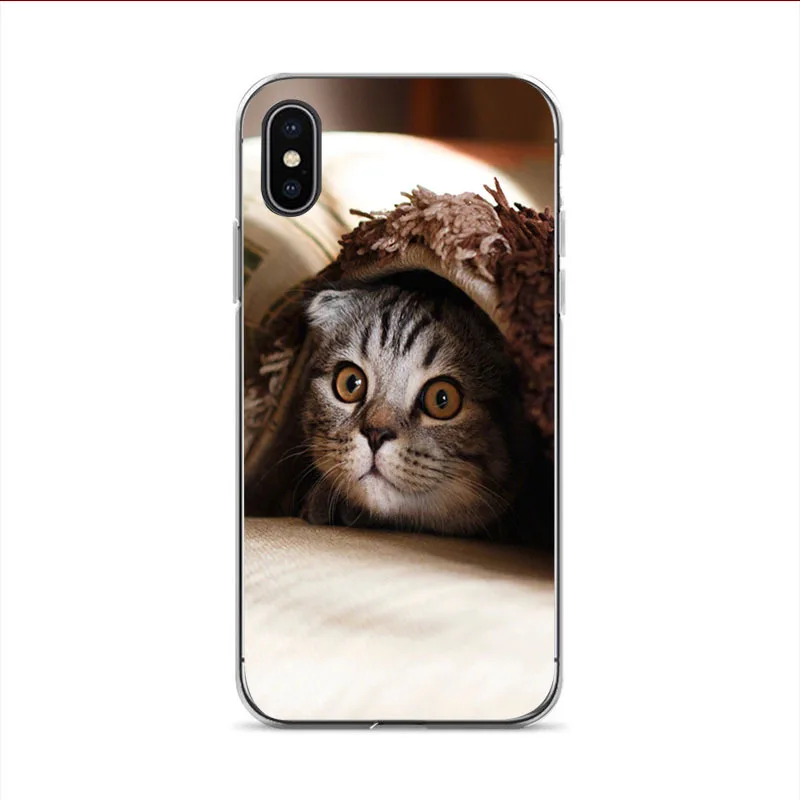 Мягкий пластиковый чехол для телефона с изображением милого кота пушина Cat aiboduo XXG9 Cat для Apple iPhone 7 XS XR XS MAX 7 7 plus 8 8 plus 6 6 6 plus coque case
