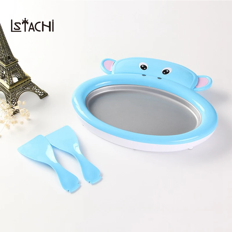 

LSTACHi Instant Fried Ice Cube Maker Machine DIY Yogurt Pan Homemade Children Mini Fast Freeze Aluminum Plate Strong Cooling
