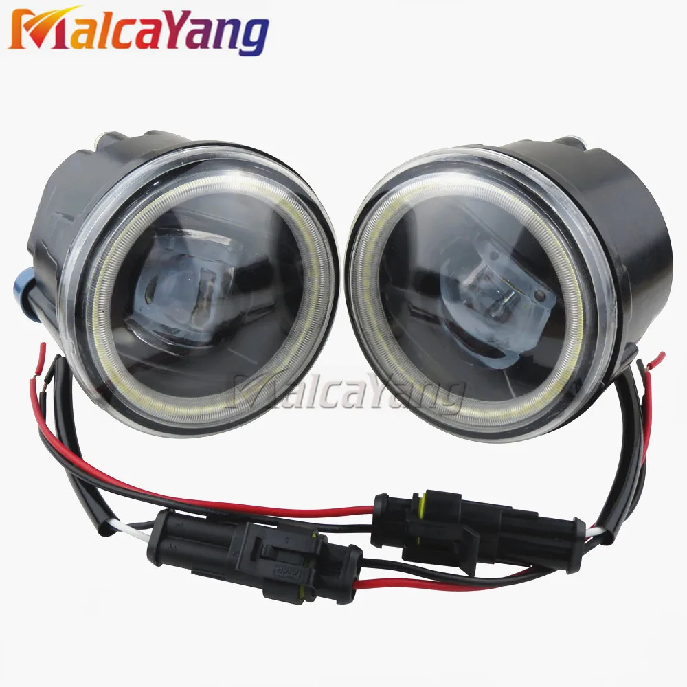 

Angel Eye 2PCS LED Front Fog Lights Car Styling Round Bumper Halogen fog lamps 12V For Nissan Lafesta 2004