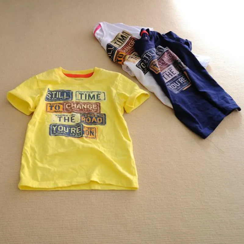 

Promotion Children Boy's 100% Cotton Short Sleeved T-shirts for  For 1-5 years old kids
