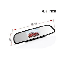 4.3″ car rearview mirror monitor TFT LCD easy to install 4.3inch Color Car Rear view parking Monitor Mirror 12V connect Camera