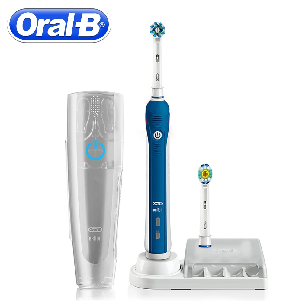 Ультразвуковая электрическая зубная щетка Oral B PRO4000 для отбеливания зубов лучшая