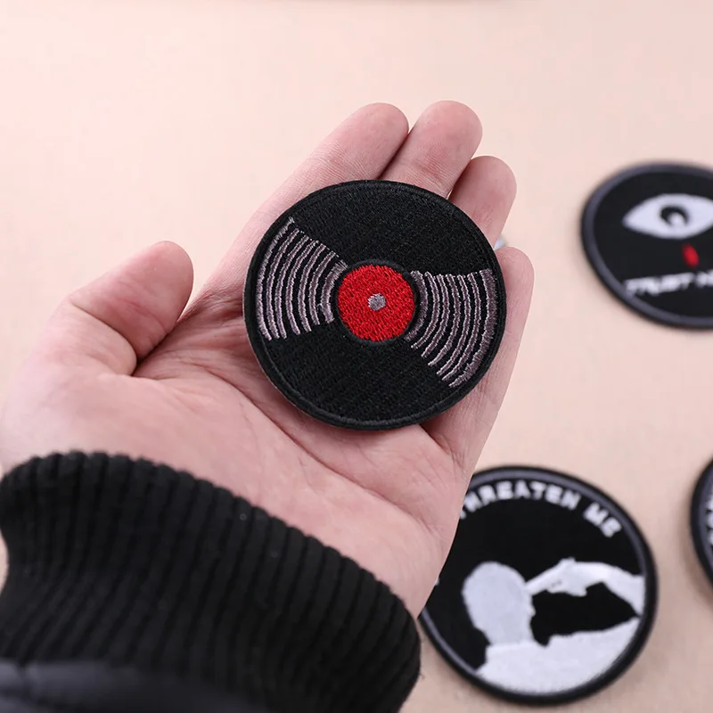 PGY музыка CD ROM в стиле панк патчи не пугают меня значки куртки пальто патч для