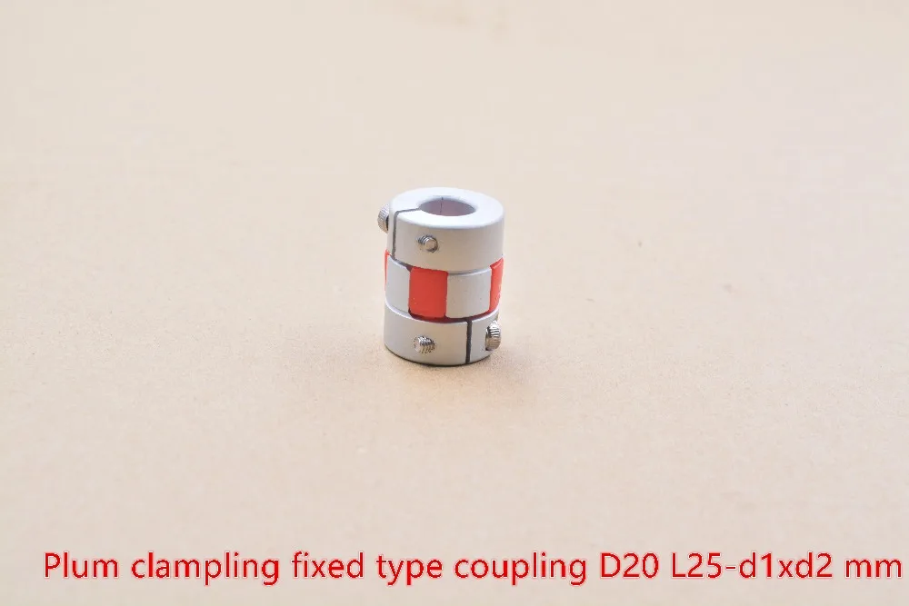 

D20 L25 hole minimum 3mm maximum 10mm plum shaped clamping flexible coupling shaft coupler encoder stepper motor 1pcs