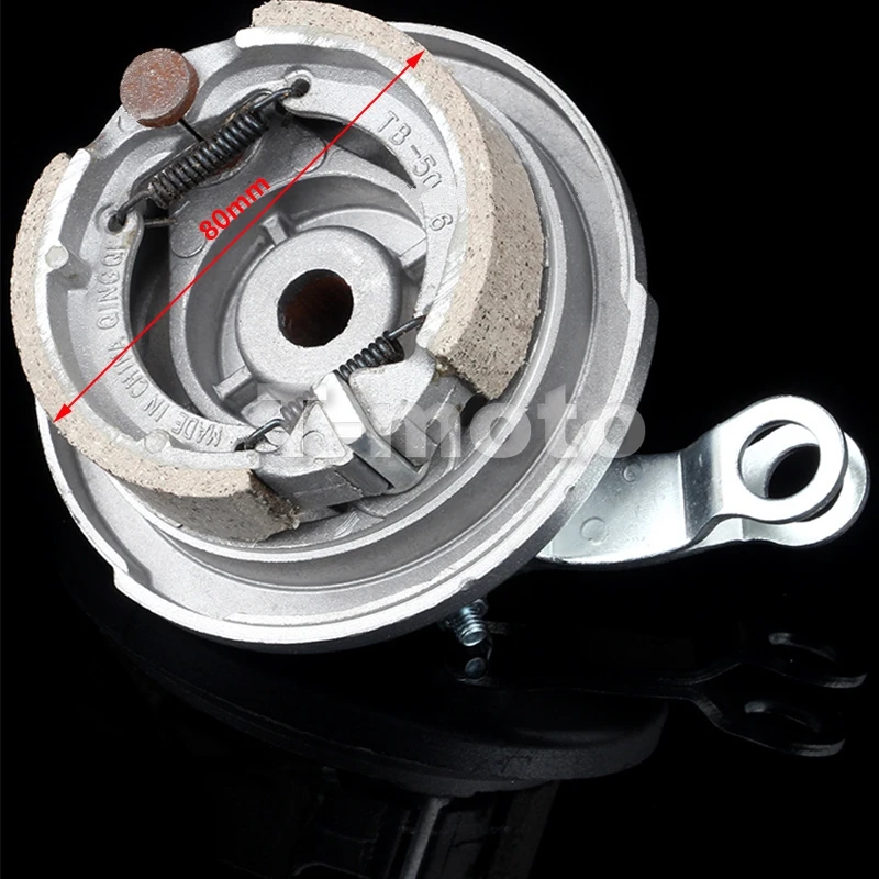 

Front or Rear Wheel Brake Shoe Aluminum Drum Brake Pads for 10" Hub 12 inch Rims CRF50 70 110CC