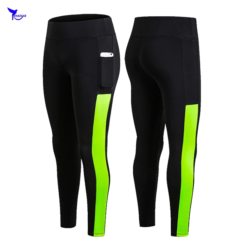 

2019 Women Compression Running Pants with Pocket Base Layer Quick Dry Jogging Leggings Stretch High Waist Gym Fitness Leggings