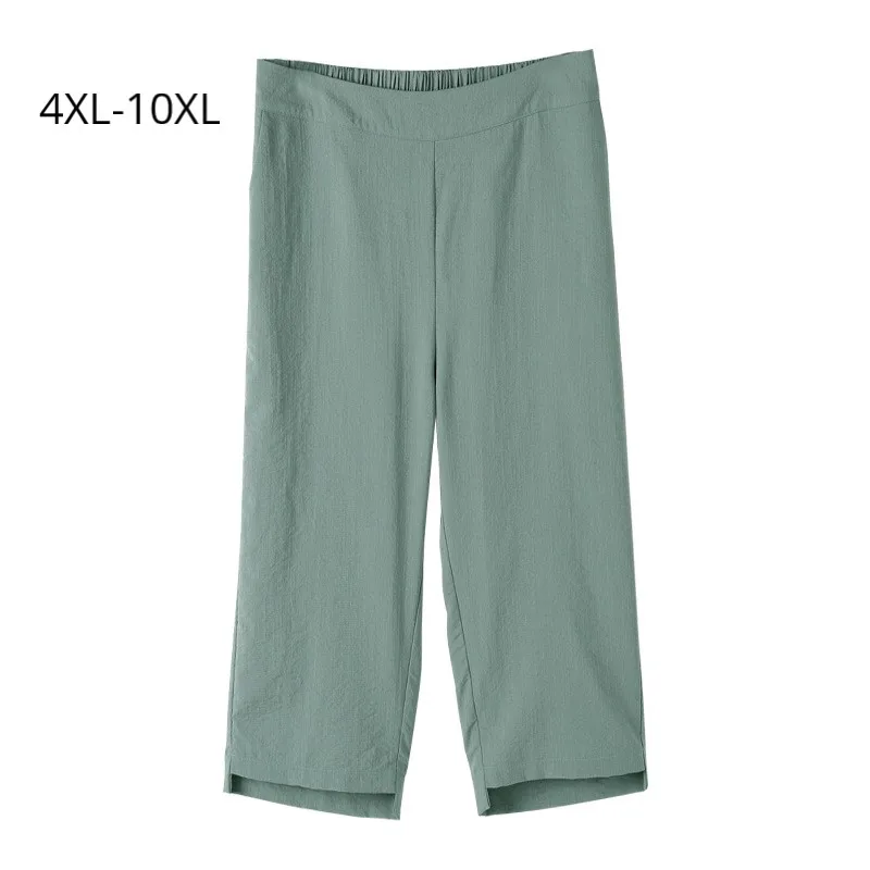 Женские модные летние брюки размера плюс 10XL 9XL 8XL 7XL Высокие эластичные брюки с высокой талией OL Рабочая Одежда узкие брюки-карандаш