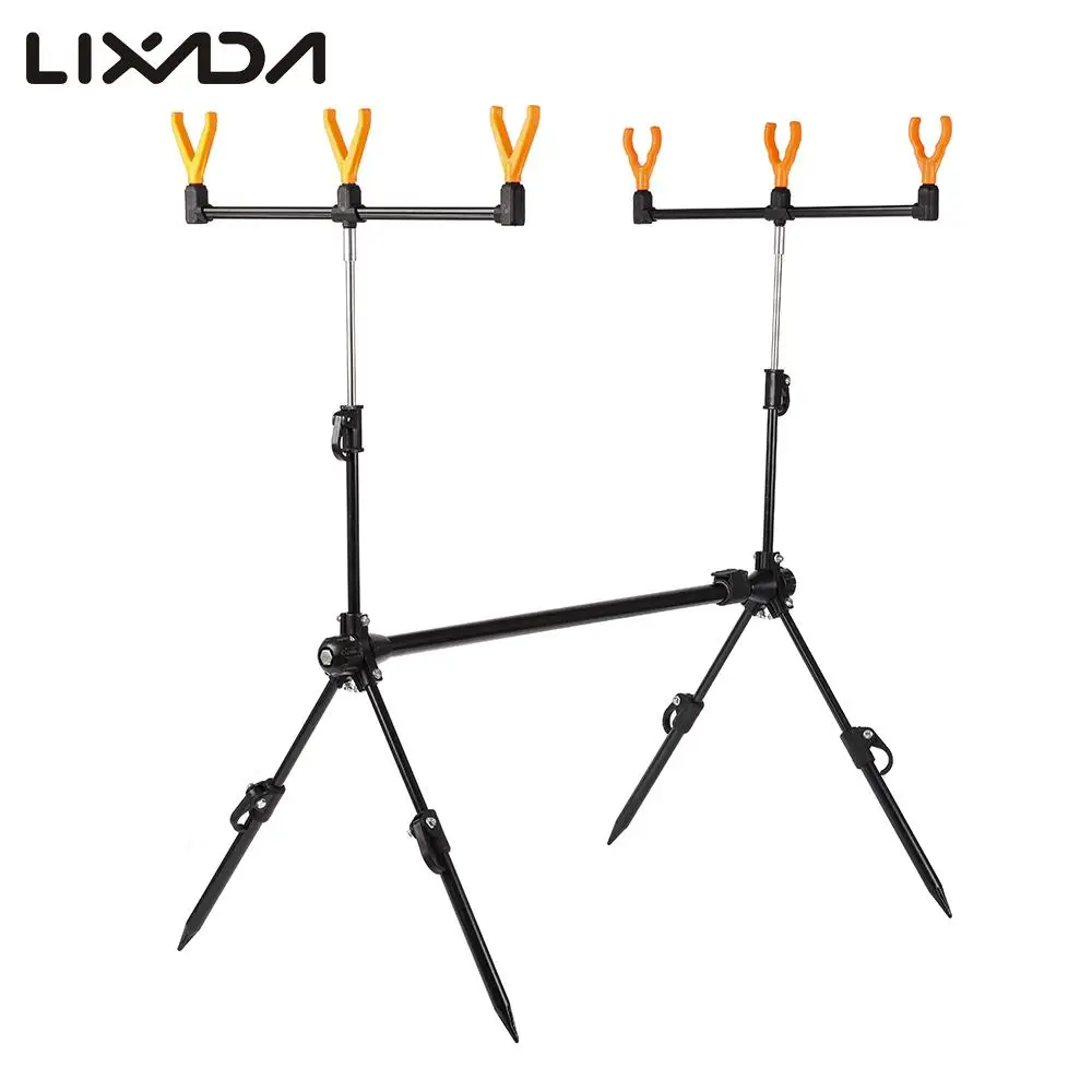 Lixada Carp Fishing Rod Pod Stand Holder Adjustable Retractable Fishing