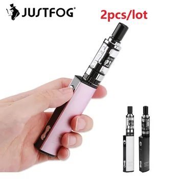

2pcs JUSTFOG Q16 Starter Kit with 900mAh Built-in Battery & 1.9ml Q16 Clearomizer & 8 Level Variable Voltage E-cig Vape Kit