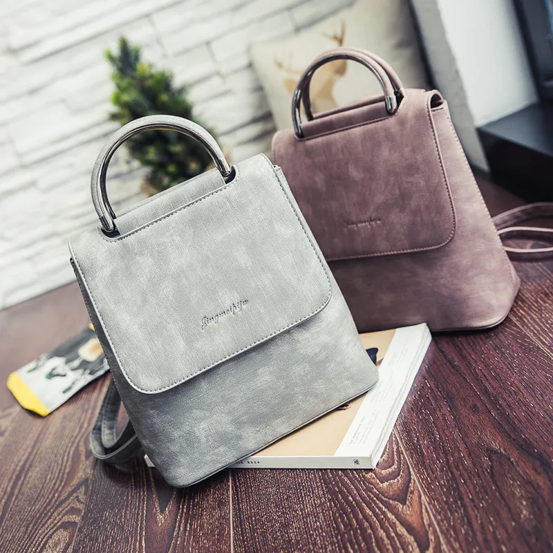 

AOLIDLLI New Arrival 2018 New Winter Laptop Backpack Female Leisure Dual-purpose Portable Shoulder Bags Mini women designers