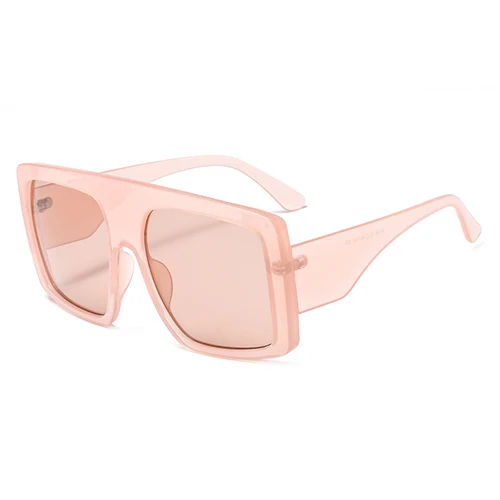 HBK новые трендовые Квадратные Солнцезащитные очки, женские роскошные брендовые солнцезащитные очки с большой оправой, Ретро стиль, солнцезащитные очки для мужчин UV400 - Цвет линз: C7 Pink.Pink