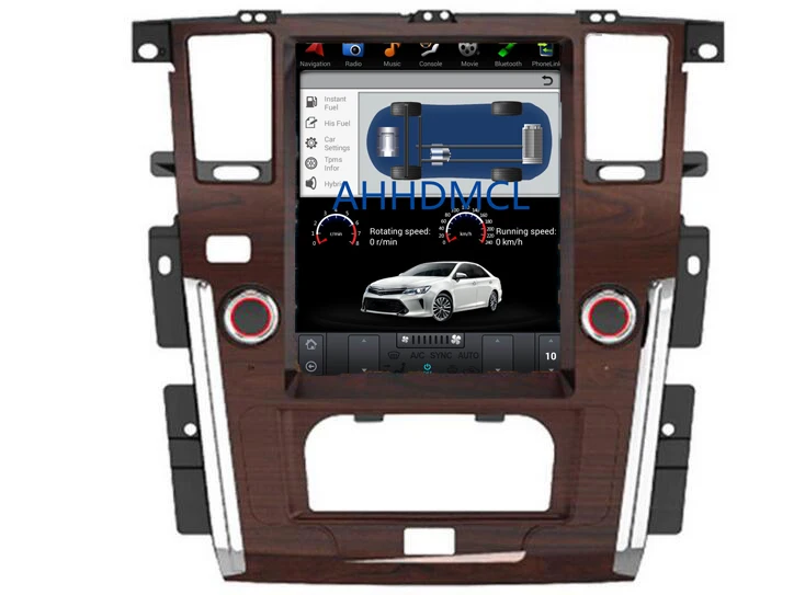 Perfect Car PC PAD Tesla Style Multimedia Player Android 7.1 GPS For Nissan Patrol Auto Air Conditioning Edition 2010 2011 2012 2013~Up 4