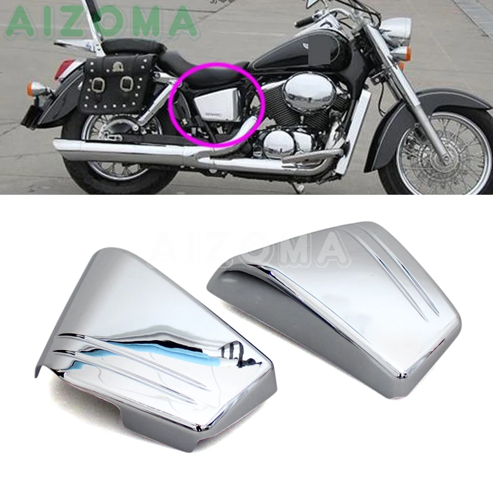 

Motorcycle Chrome Battery Side Cover Frame Fairing Guard For Honda VTX1800 VTX1800C VTX 1800 Custom 2002-2004 2006 2007 2008