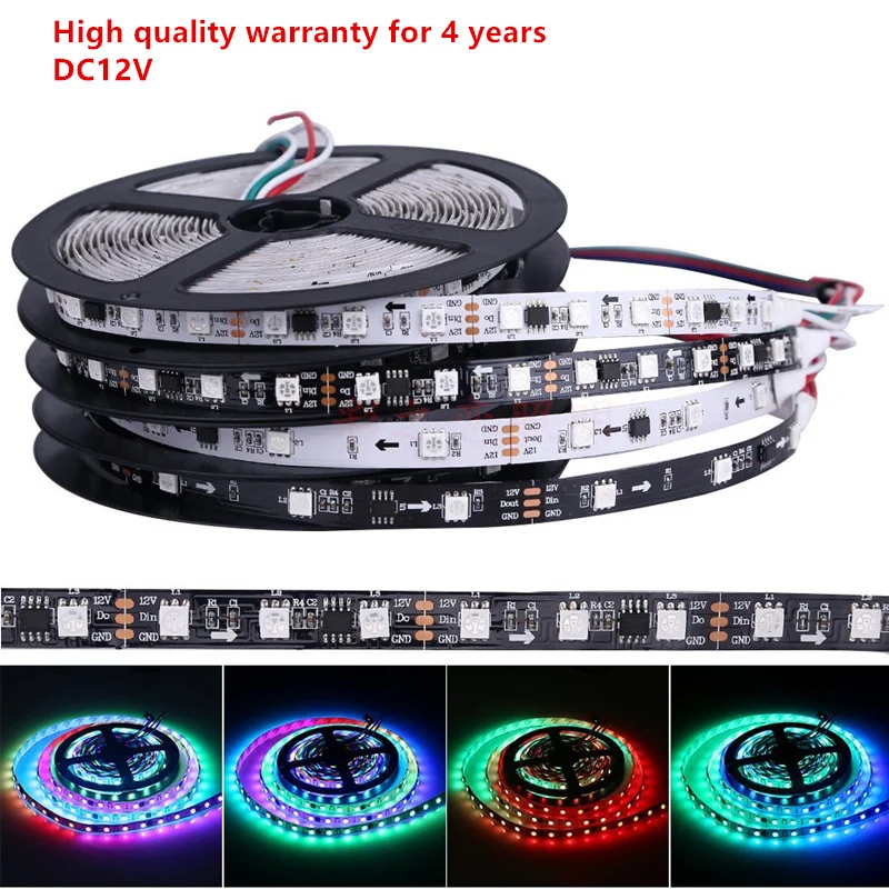 #cheap high quality WS2811 5050 SMD RGB Strip Addressable 30 48 60 90leds m Led Pixels External 1 ic control 3Leds 5m roll 16.5ft DC12V