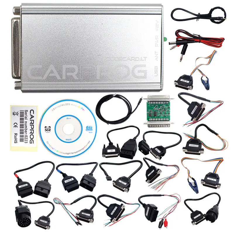 Новейший Carprog V10.93 V8.21 полный 21 адаптер для автомобиля Prog 10,93 8,21 ECU чип тюнинг онлайн ECU программист подушка безопасности инструмент сброса