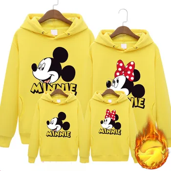 

Family Matching Outfits Mickey Hoodies Father Mother Daughter Son Sweatshirts Family Outfits Fashion Dad Mom Kids Hoodies Coats