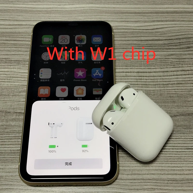 

New 2019 w1 chip Bluetooth Earphone Headset As Air 1:1 Works Touch Ear Voice Control Pods Original Quality AAA+ for IOS/Android