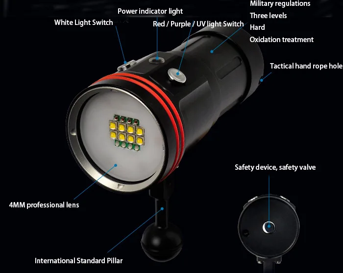 ARCHON D36V-II обновление(не D36VR W42VR) W42V светодиодный U2+ УФ подводный фотографирующий светильник для дайвинга видео светильник