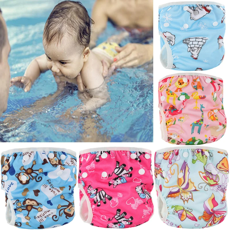 Pororo Baby Swimming Diaper Waterproof Adjustable Cloth Diapers Baby
