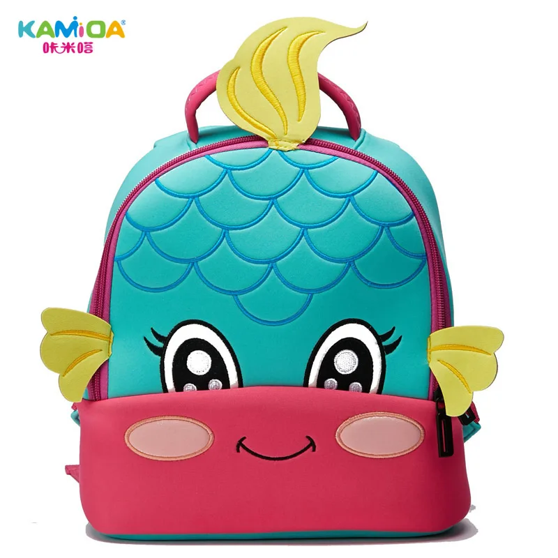

Mermaid Cute Cartoon Anime Kindergarten Backpack Kids 3D Embroidered Children Bag in Bag Ultra Light Reduced Backpack for School
