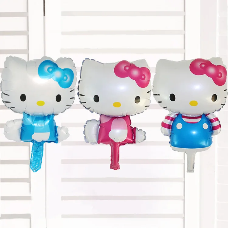 Lucky 50 шт./лот Hello Kitty мини воздушный шар для детского душа кошачья фольга Детские