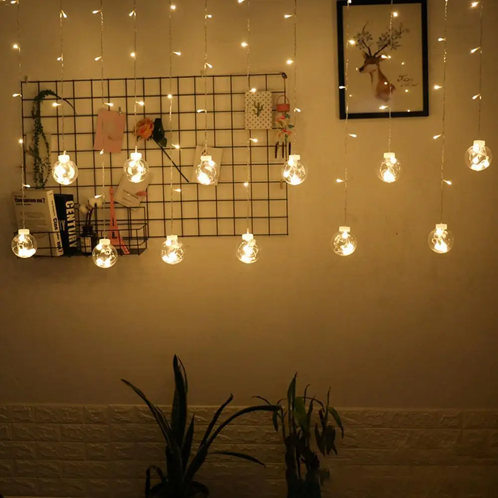 Светодиодные огни, светящиеся гирлянды, светящиеся шары, мерцающие лампы для дома, сада, Рождества, свадьбы, рождественской елки, вечерние гирлянды, украшения - Испускаемый цвет: Warm White